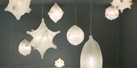 Radiolaria 3D-woven fabric lamps by Bernotat & Co
