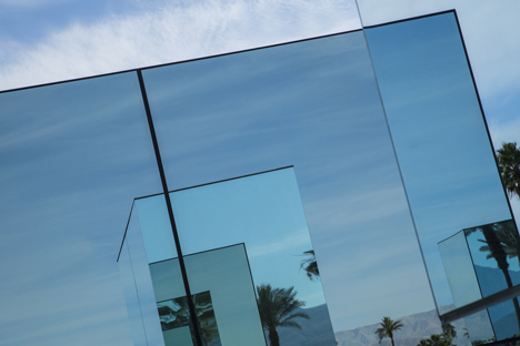 Reflection Field by Phillip K Smith III is an installation of glowing neon mirrors for Coachella