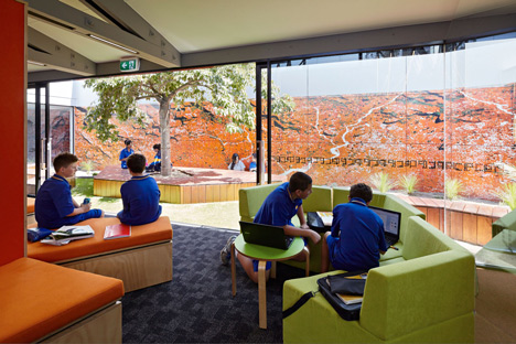 Timber-clad school library extended into the tree tops by Branch Studio Architects