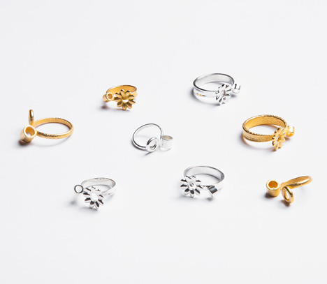 Spring rings by Gahee Kang incorporate flowers