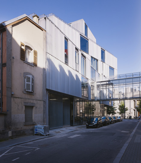Aluminium-clad building by Marc Mimram added to Strasbourg architecture school
