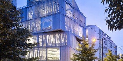 Aluminium-clad building by Marc Mimram added to Strasbourg architecture school