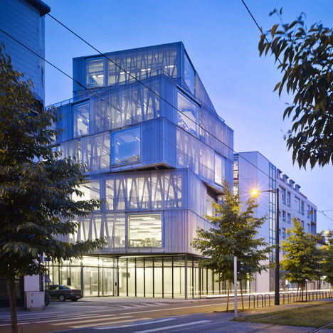 Aluminium-clad building by Marc Mimram added to Strasbourg architecture school