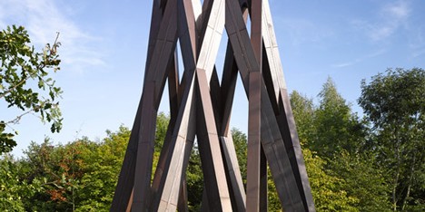 Towering copper memorial by Borheh honours philosopher Javad Nurbakhsh