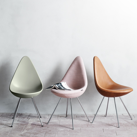 Arne Jacobsen’s Drop chair reintroduced by Republic of Fritz Hansen