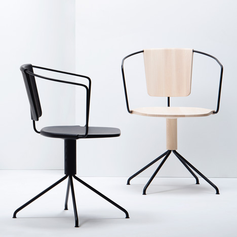 Uncino carved wood chairs by Ronan and Erwan Bouroullec for Mattiazzi Milan 2014
