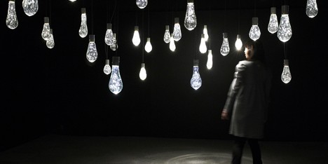 Bubbly beads of light hover at Torafu Architects' Tokyo installation