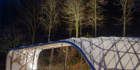 Wooden shelter by London Architectural Association students