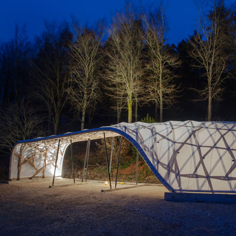 Wooden shelter by London Architectural Association students