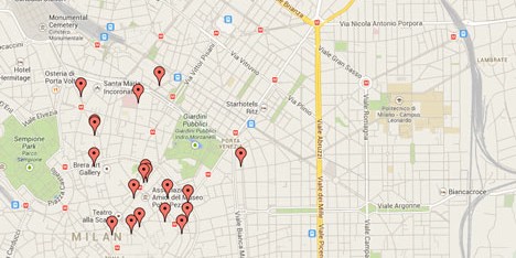 designjunction and Visa launch Milan 2014 map powered by Dezeen Guide