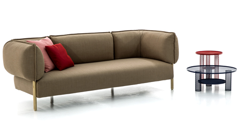Patricia Urquiola upholsters modular sofa for Moroso in jersey fabric