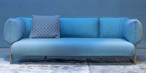 Patricia Urquiola upholsters modular sofa for Moroso in jersey fabric