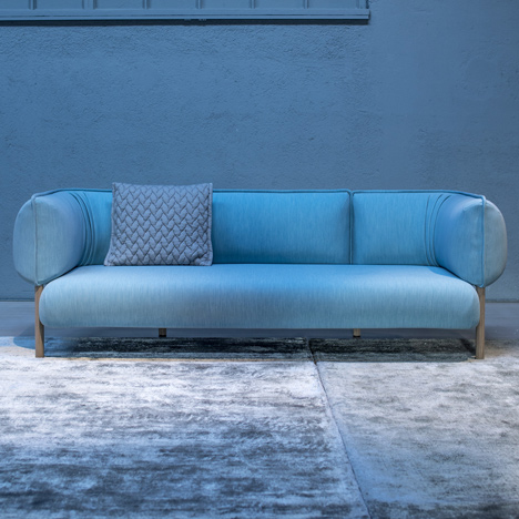 Patricia Urquiola upholsters modular sofa for Moroso in jersey fabric