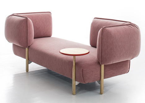 Patricia Urquiola upholsters modular sofa for Moroso in jersey fabric