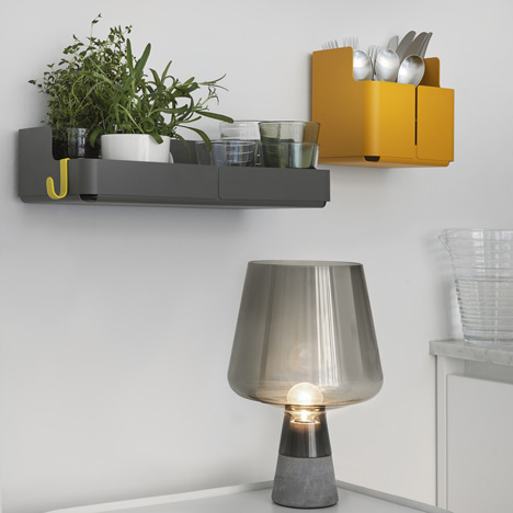 Theatre box-shaped shelves by Cecilie Manz feature in Iittala’s latest collection