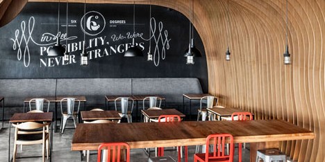 6 Degrees Cafe in Indonesia by OOZN Design
