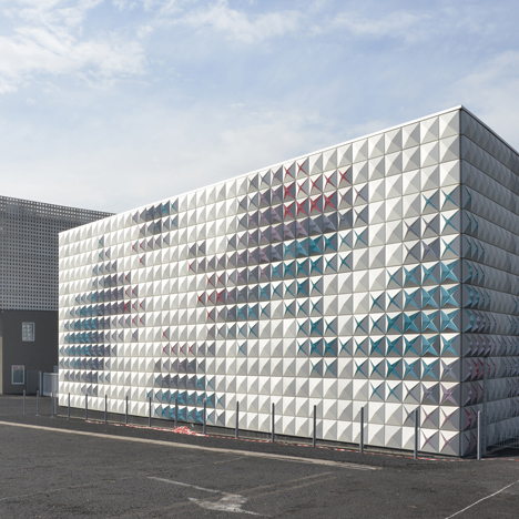 Aluminium clad storage depot in Aurillac, France, by Brisac Gonzalez