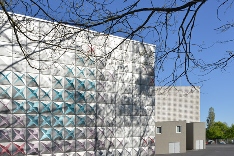 Aluminium clad storage depot in Aurillac, France, by Brisac Gonzalez