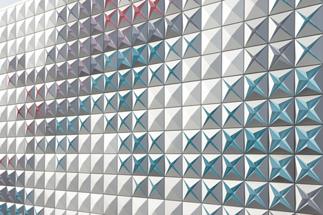 Aluminium clad storage depot in Aurillac, France, by Brisac Gonzalez