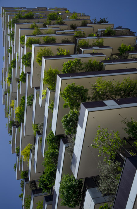 Stefano Boeri's "vertical forest" nears completion in Milan