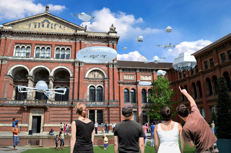 Drone Aviary by Superflux in the V&A garden