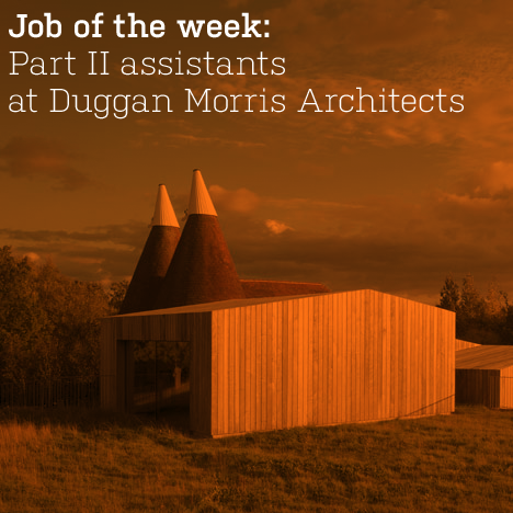 Job of the week: Part II assistants at Duggan Morris Architects