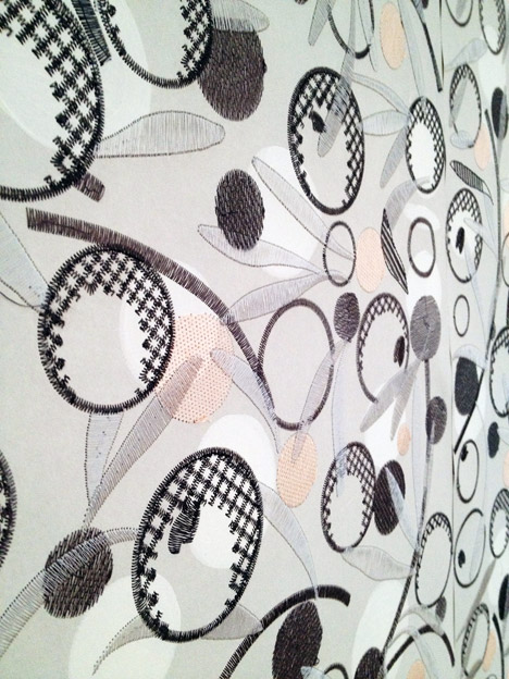 Embroidered wallpaper by CUSTHOM