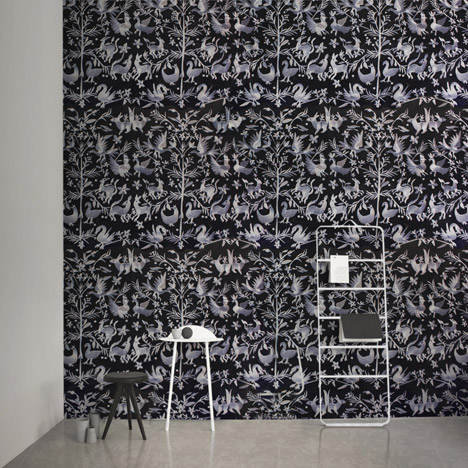 Embroidered wallpaper by CUSTHOM