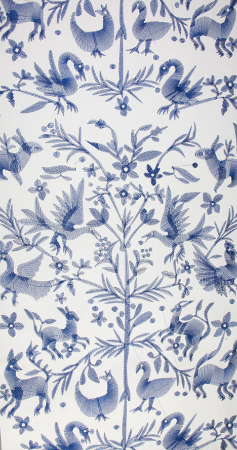 Embroidered wallpaper by CUSTHOM