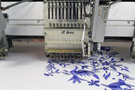 Embroidered wallpaper by CUSTHOM