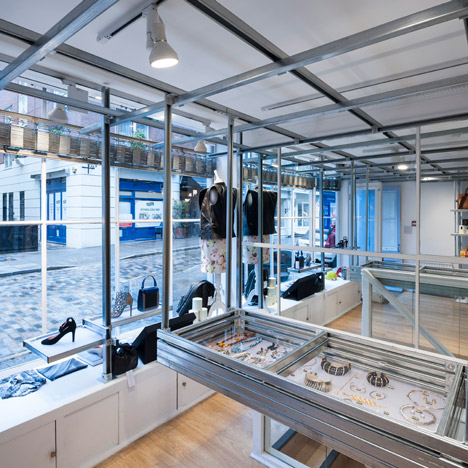 Bat Studio creates reconfigurable steel framework for Frenchologie boutique