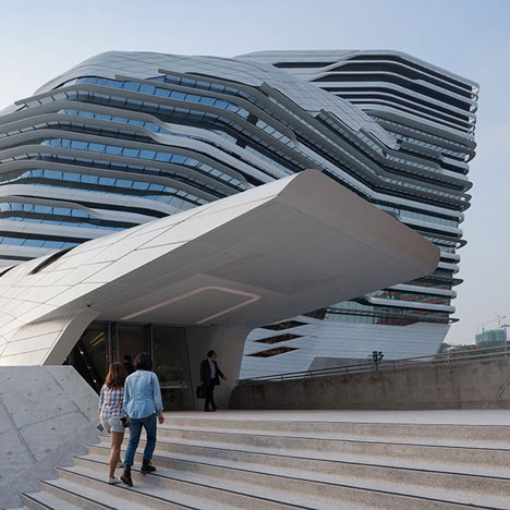 Jockey Club Innovation Tower at HKPU by Zaha Hadid