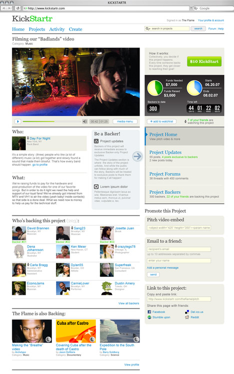 Kickstarter original site