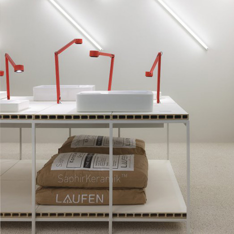 Konstantin Grcic's SaphirKeramik installation for Laufen