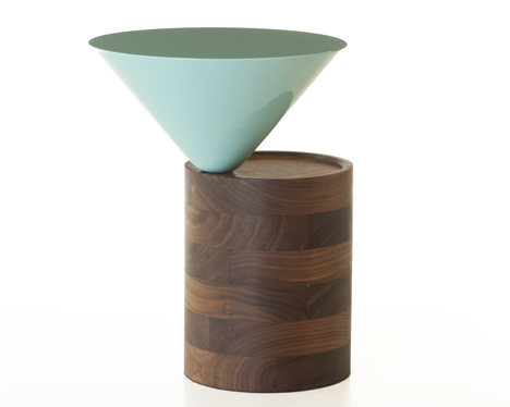 Laurel Side Table by Luca Nichetto in walnut
