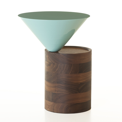 Laurel Side Table by Luca Nichetto in walnut