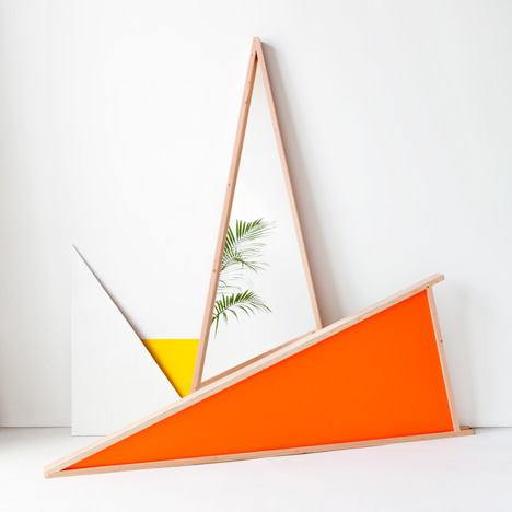 A-framed mirrors by Moving Mountains