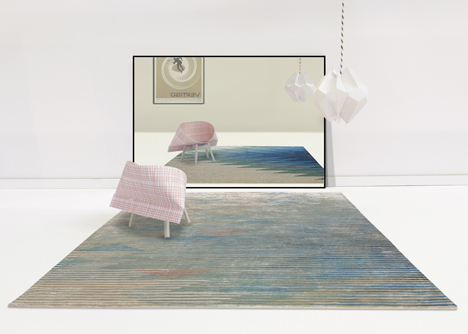 Raw Edges Lake rug collection for Golran
