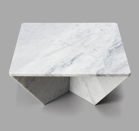 Snap Fit Marble Tables by Joe Doucet