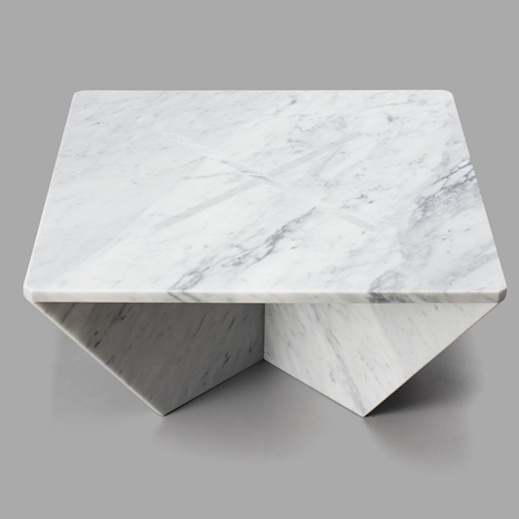 Snap Fit Marble Tables by Joe Doucet
