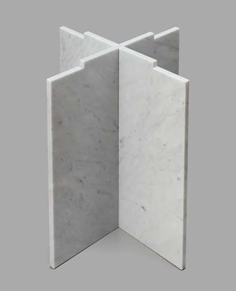 Snap Fit Marble Tables by Joe Doucet