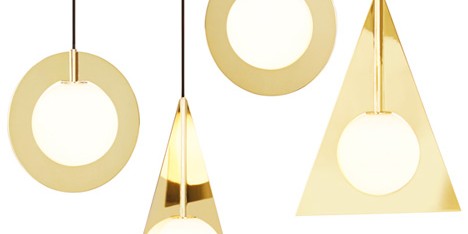 Tom Dixon Plane brass lamps