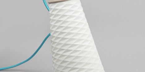 Topaze parchment lamp by Jean-Sebastien Lagrange