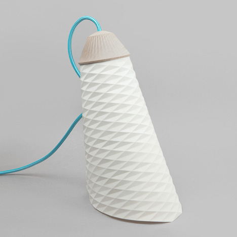 Topaze parchment lamp by Jean-Sebastien Lagrange