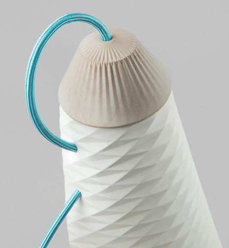 Topaze parchment lamp by Jean-Sebastien Lagrange
