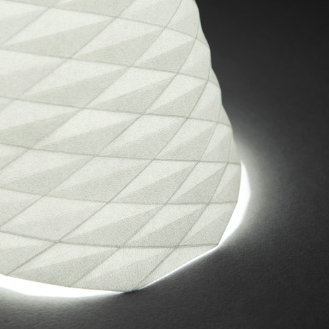 Topaze parchment lamp by Jean-Sebastien Lagrange