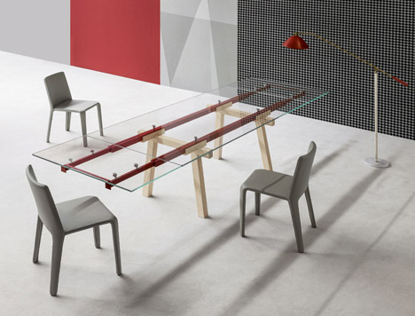 Tracks Extendable Table by Alain Gilles for Bonaldo