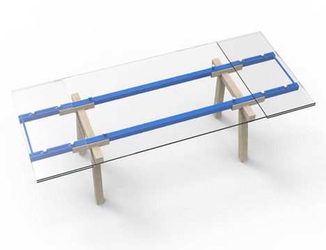 Tracks Extendable Table by Alain Gilles for Bonaldo