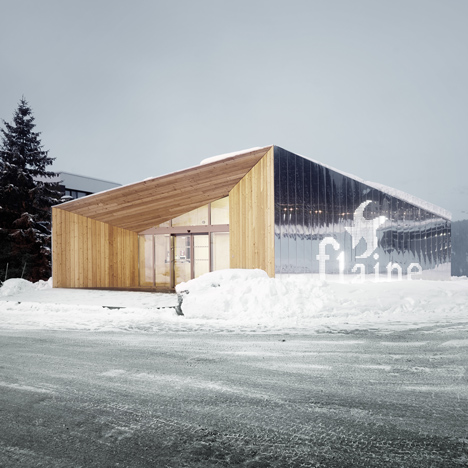 R-architecture adds mirror-clad visitor centre to Marcel Breuer's Flaine ski resort