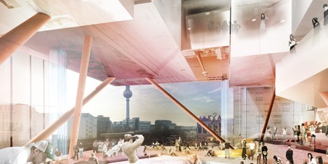 J Mayer H designs Berlin shopping centre offering indoor skydiving and surfing